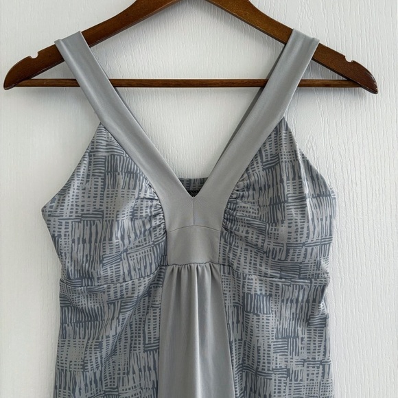 Patagonia Corinne Grey Geometric Print Sleeveless Dress Small Grey - Picture 3 of 7